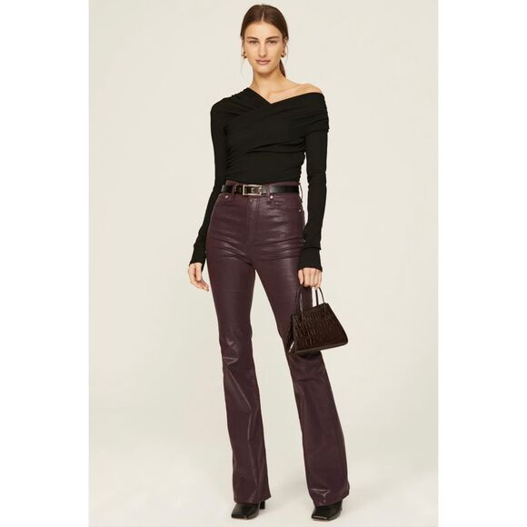 rag & bone Casey Coated Flare Jeans - Picture 1 of 10